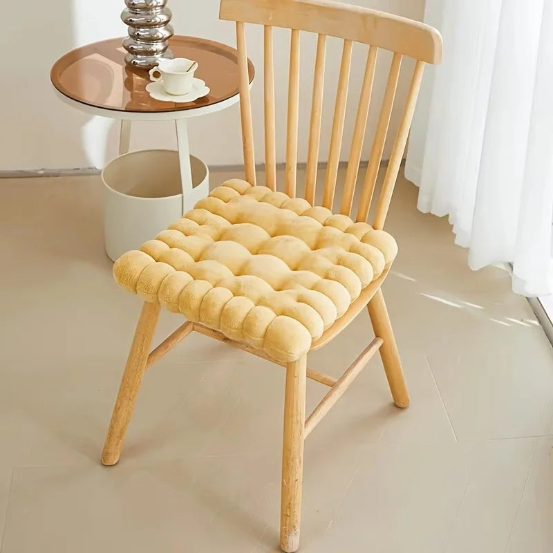 Large Soft Cookie-Shaped Cushion for Floor Chairs, Plush Seat Pad with Comfortable Backrest, Cozy Decorative Pillow for Tatami