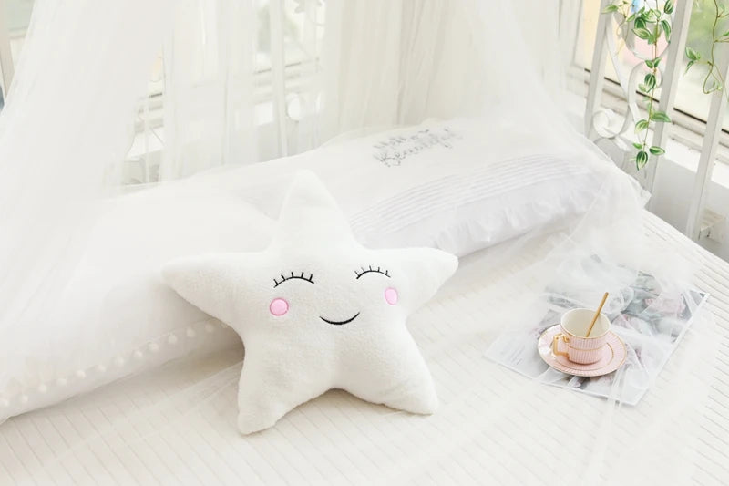 New Stuffed Cloud Moon Star Raindrop Plush Pillow Soft Cushion Toys For Children Baby Kids Girl Christmas Gift Room Car Decor