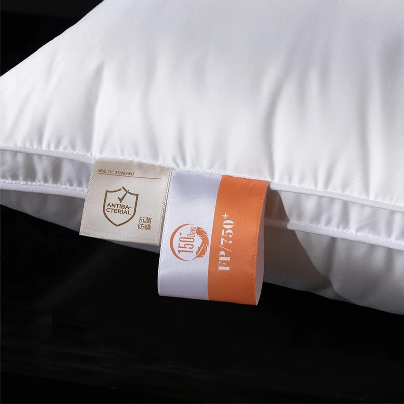 20x26 Inch Goose Down Sleeping Pillow Hypoallergenic Breathable Luxury Home Bed Sleep Pillow