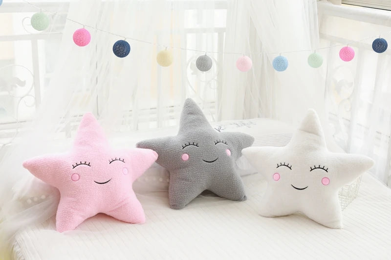 New Stuffed Cloud Moon Star Raindrop Plush Pillow Soft Cushion Toys For Children Baby Kids Girl Christmas Gift Room Car Decor