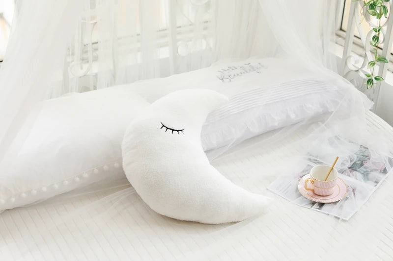 New Stuffed Cloud Moon Star Raindrop Plush Pillow Soft Cushion Toys For Children Baby Kids Girl Christmas Gift Room Car Decor