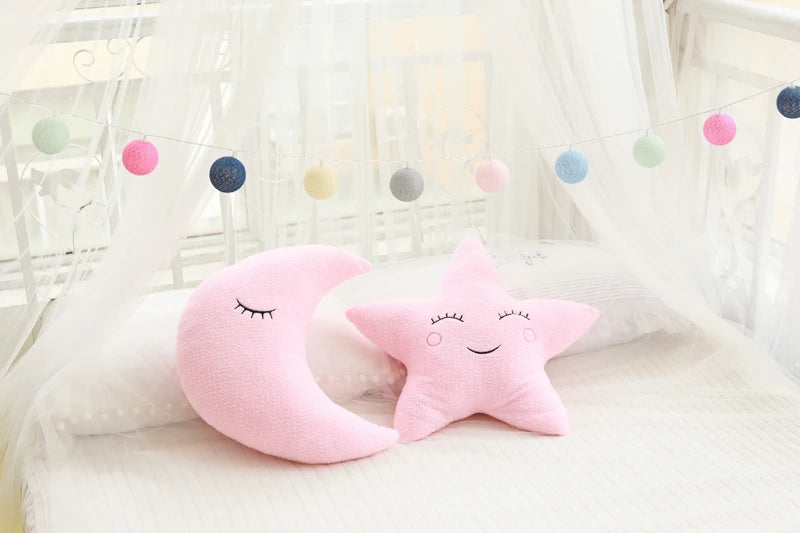New Stuffed Cloud Moon Star Raindrop Plush Pillow Soft Cushion Toys For Children Baby Kids Girl Christmas Gift Room Car Decor