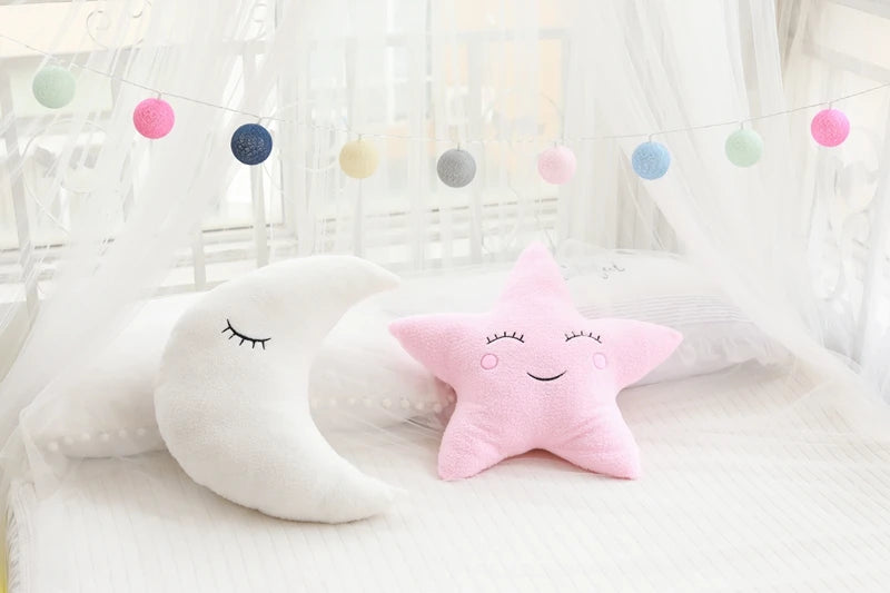 New Stuffed Cloud Moon Star Raindrop Plush Pillow Soft Cushion Toys For Children Baby Kids Girl Christmas Gift Room Car Decor