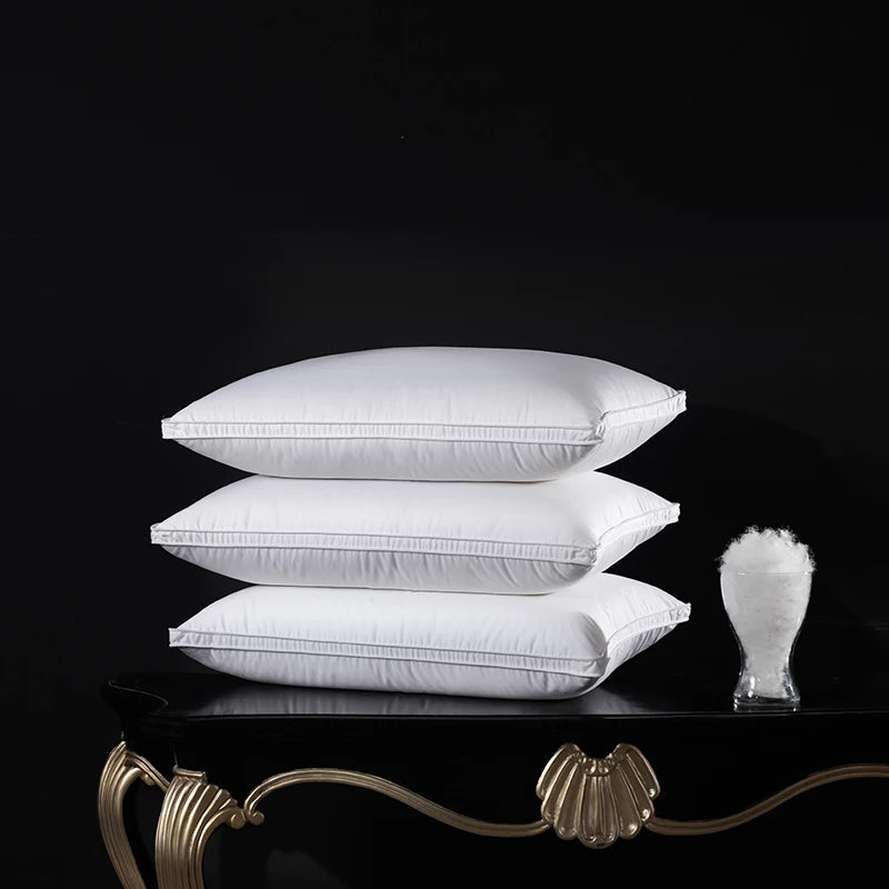 20x26 Inch Goose Down Sleeping Pillow Hypoallergenic Breathable Luxury Home Bed Sleep Pillow