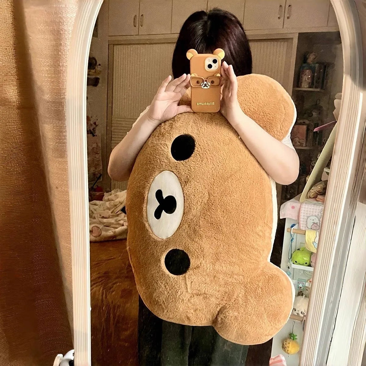 40/60cm Hot Kawaii Rilakkuma Plush Warm Hand Pillow Cartoon Bear Peluche Stuffed Toys Soft Cushion Girls Birthday Gifts
