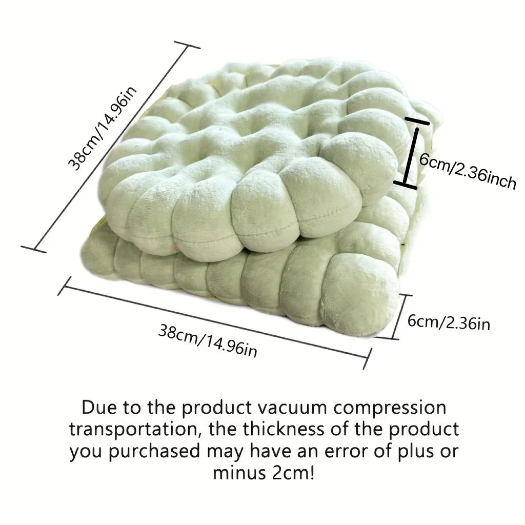Large Soft Cookie-Shaped Cushion for Floor Chairs, Plush Seat Pad with Comfortable Backrest, Cozy Decorative Pillow for Tatami