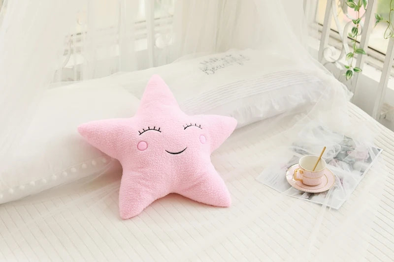 New Stuffed Cloud Moon Star Raindrop Plush Pillow Soft Cushion Toys For Children Baby Kids Girl Christmas Gift Room Car Decor
