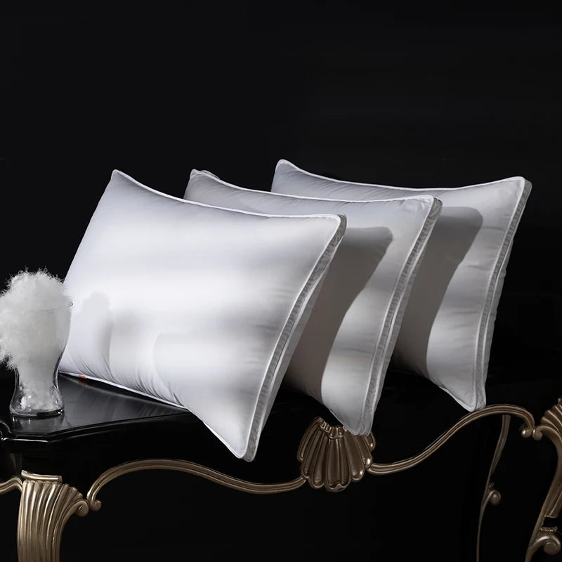20x26 Inch Goose Down Sleeping Pillow Hypoallergenic Breathable Luxury Home Bed Sleep Pillow