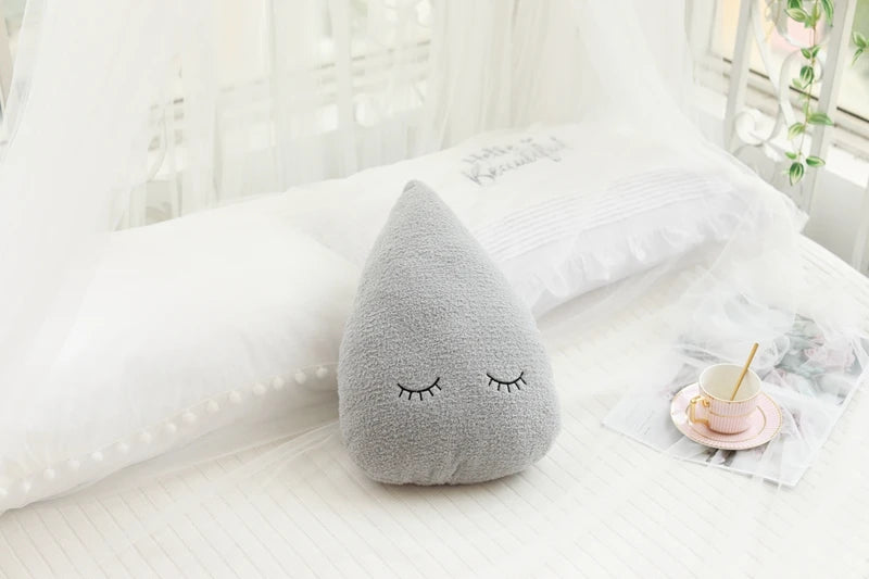New Stuffed Cloud Moon Star Raindrop Plush Pillow Soft Cushion Toys For Children Baby Kids Girl Christmas Gift Room Car Decor
