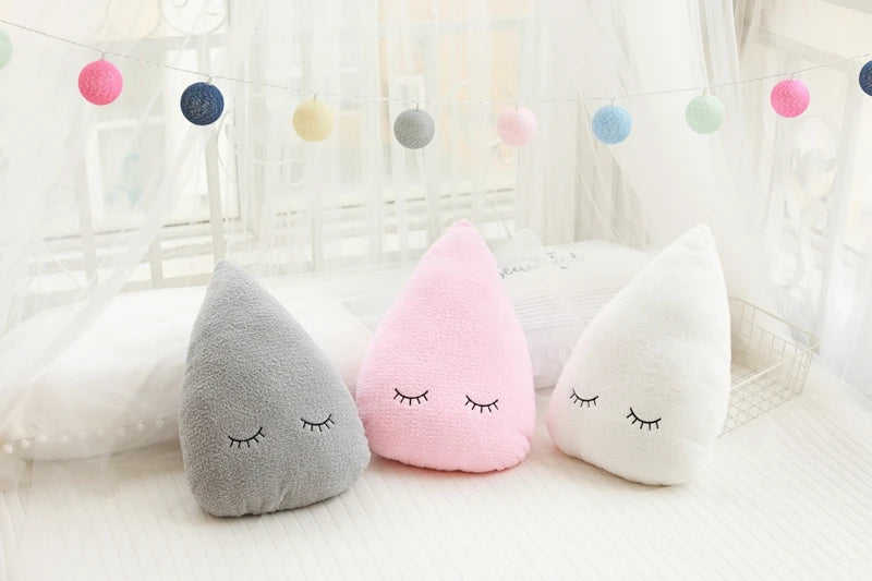 New Stuffed Cloud Moon Star Raindrop Plush Pillow Soft Cushion Toys For Children Baby Kids Girl Christmas Gift Room Car Decor