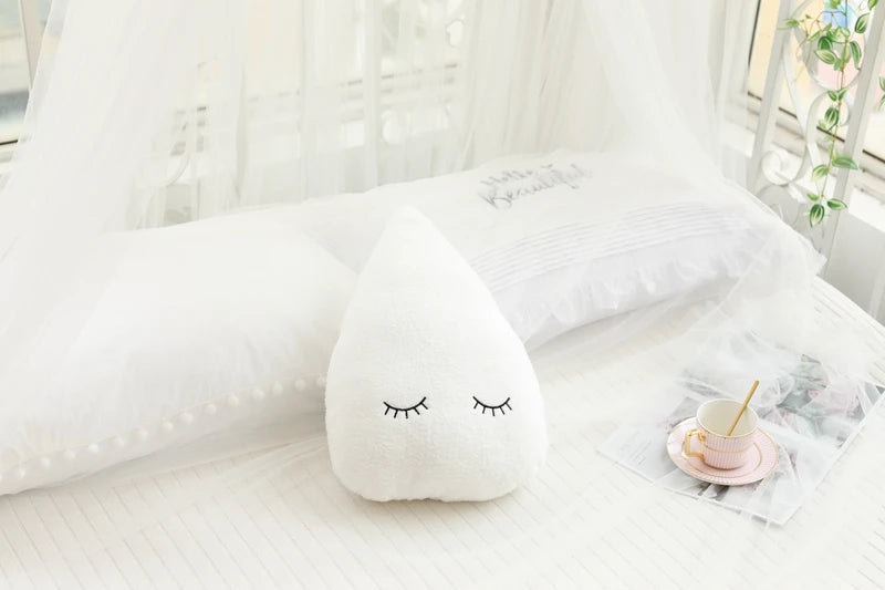 New Stuffed Cloud Moon Star Raindrop Plush Pillow Soft Cushion Toys For Children Baby Kids Girl Christmas Gift Room Car Decor