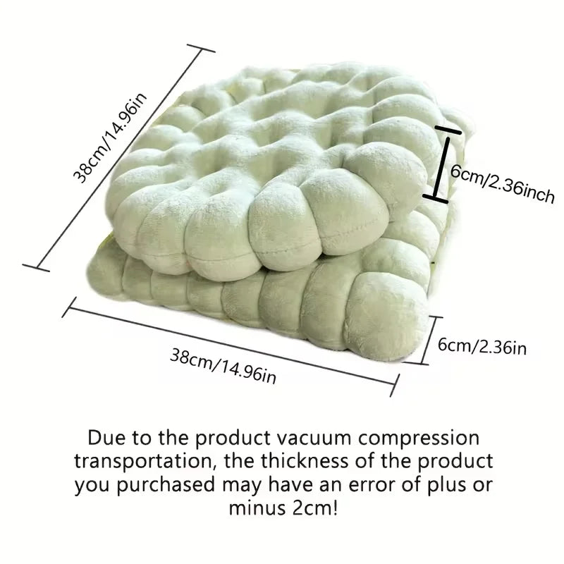 Large Soft Cookie-Shaped Cushion for Floor Chairs, Plush Seat Pad with Comfortable Backrest, Cozy Decorative Pillow for Tatami