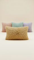 Golden honey faux fur pillow